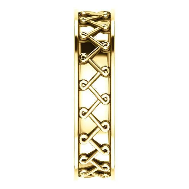 Matthew Twisted Pattern Wedding Band