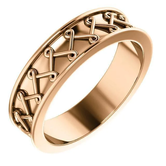 Matthew Twisted Pattern Wedding Band