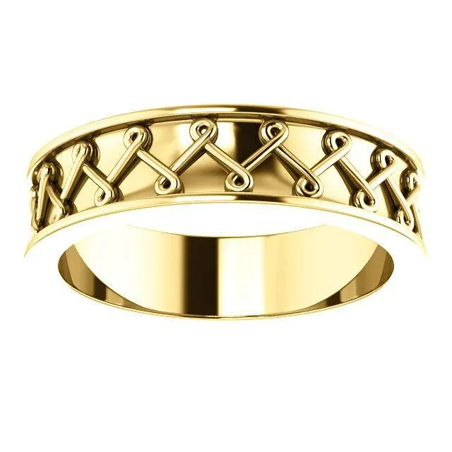 Matthew Twisted Pattern Wedding Band