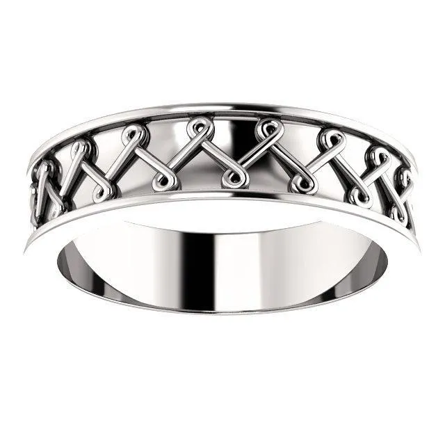 Matthew Twisted Pattern Wedding Band