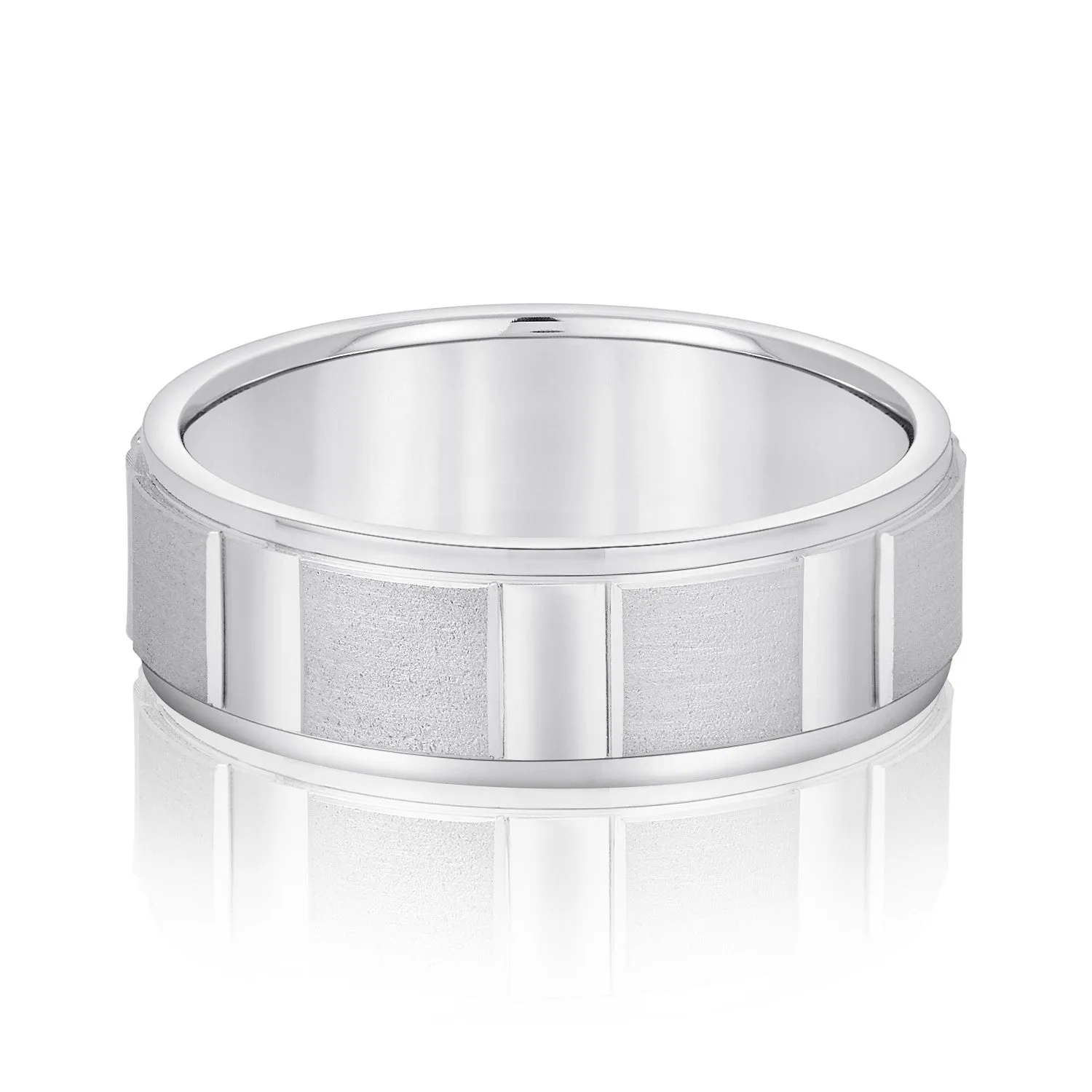 Men's Geometric Design Round Edge Band