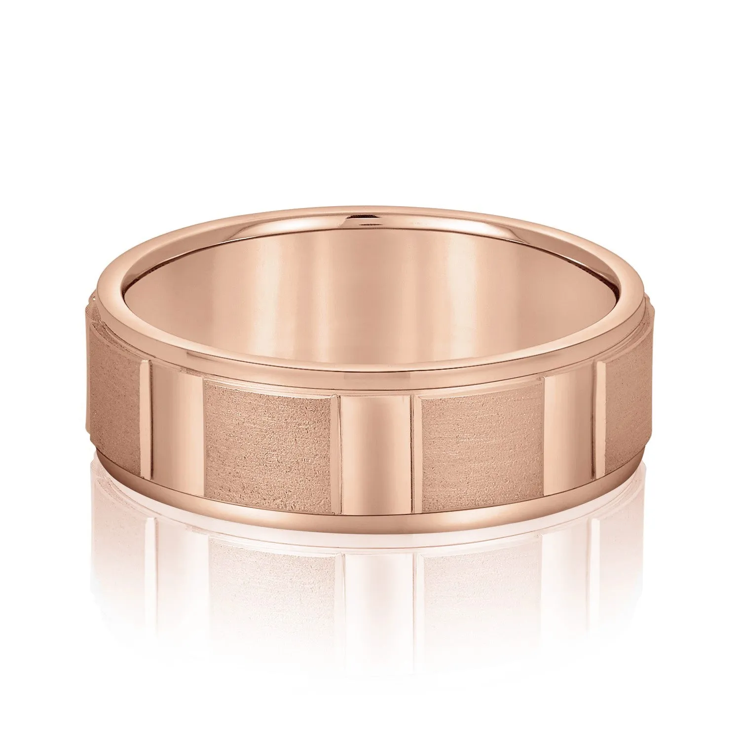 Men's Geometric Design Round Edge Band