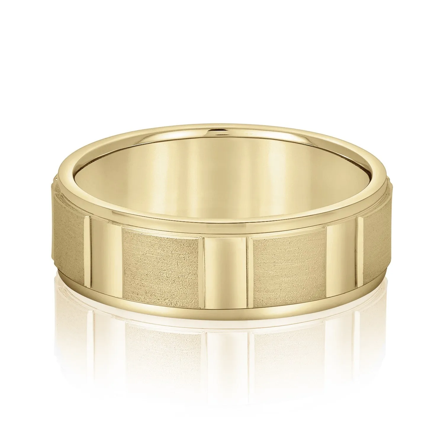 Men's Geometric Design Round Edge Band