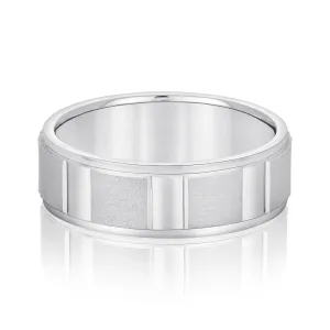 Men's Geometric Design Round Edge Band