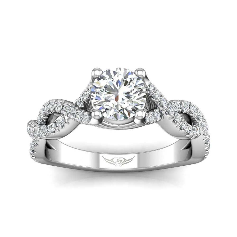 Micropave Halo Engagement Ring