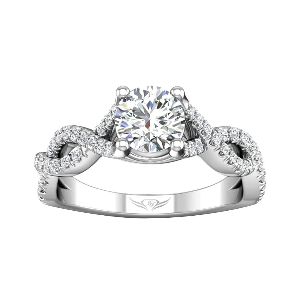 Micropave Halo Engagement Ring