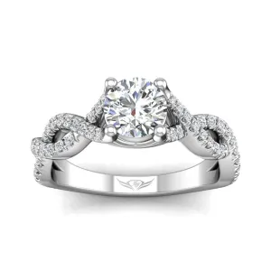 Micropave Halo Engagement Ring