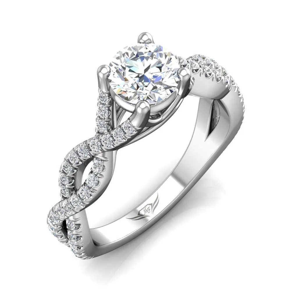 Micropave Halo Engagement Ring