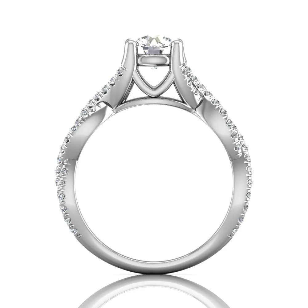 Micropave Halo Engagement Ring