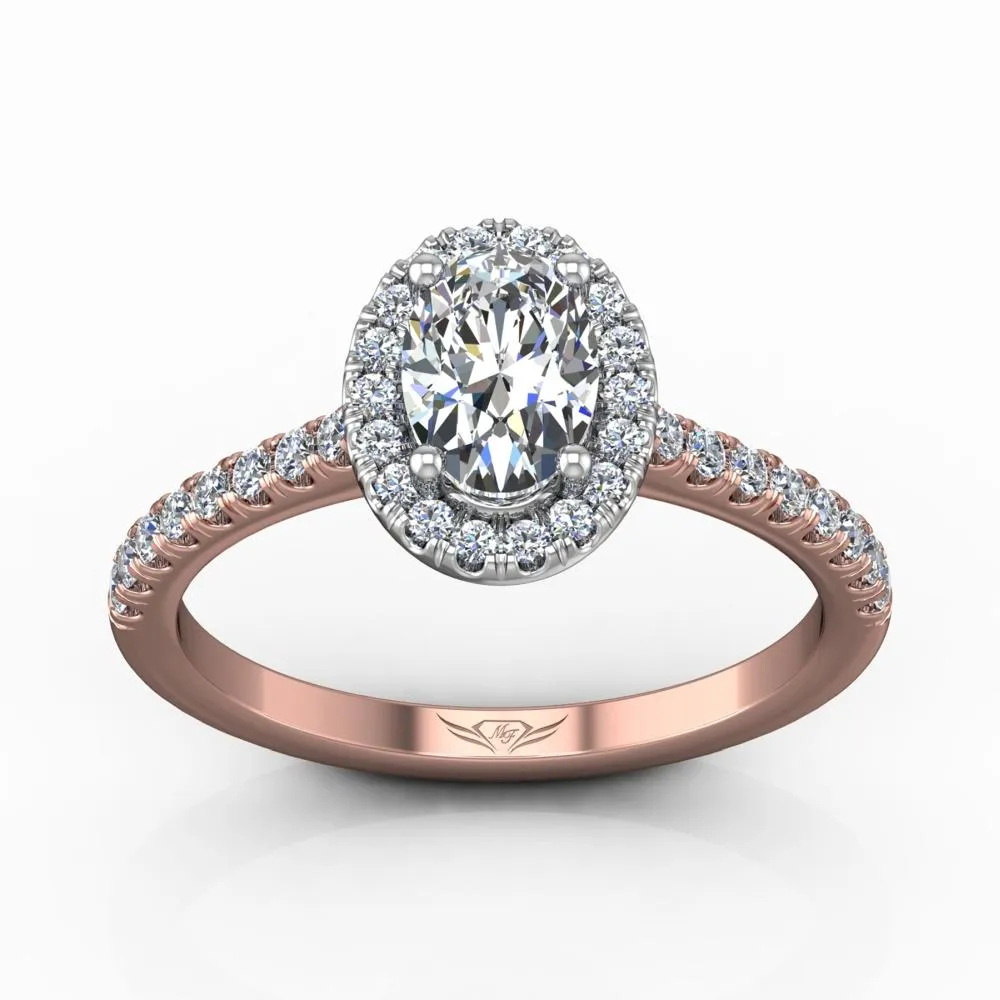 Micropave Halo Engagement Ring