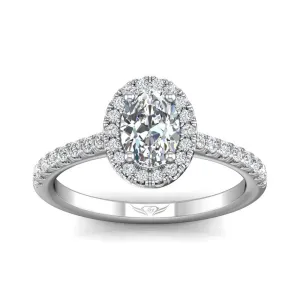 Micropave Halo Engagement Ring