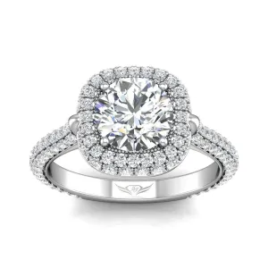 Micropave Halo Engagement Ring