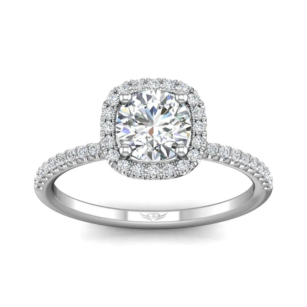 Micropave Halo Engagement Ring