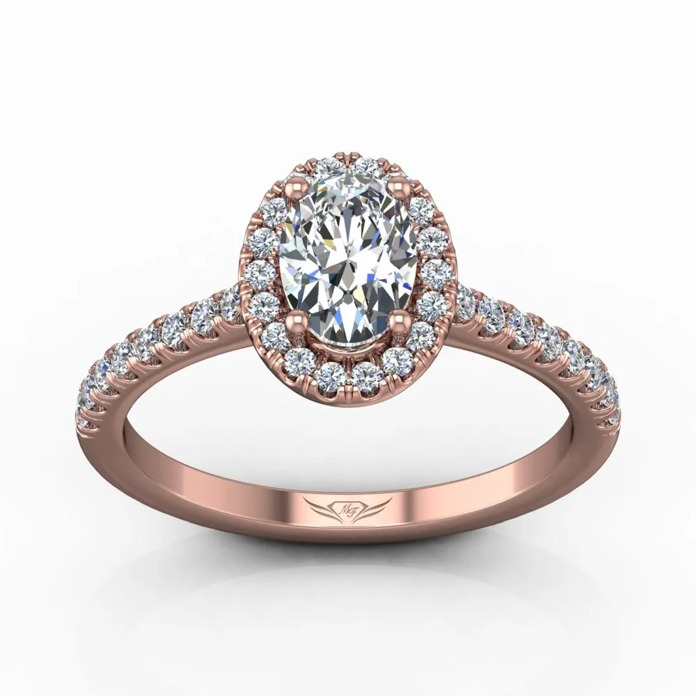 Micropave Halo Engagement Ring
