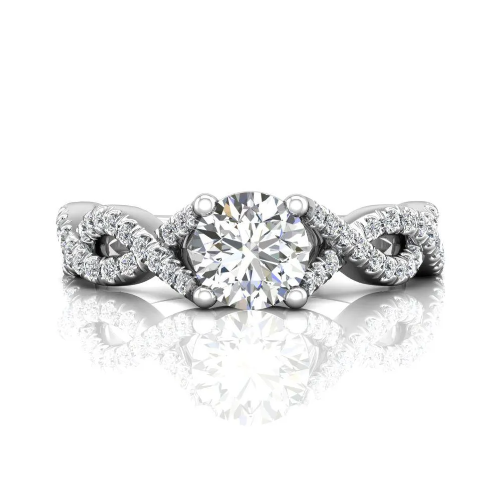 Micropave Halo Engagement Ring