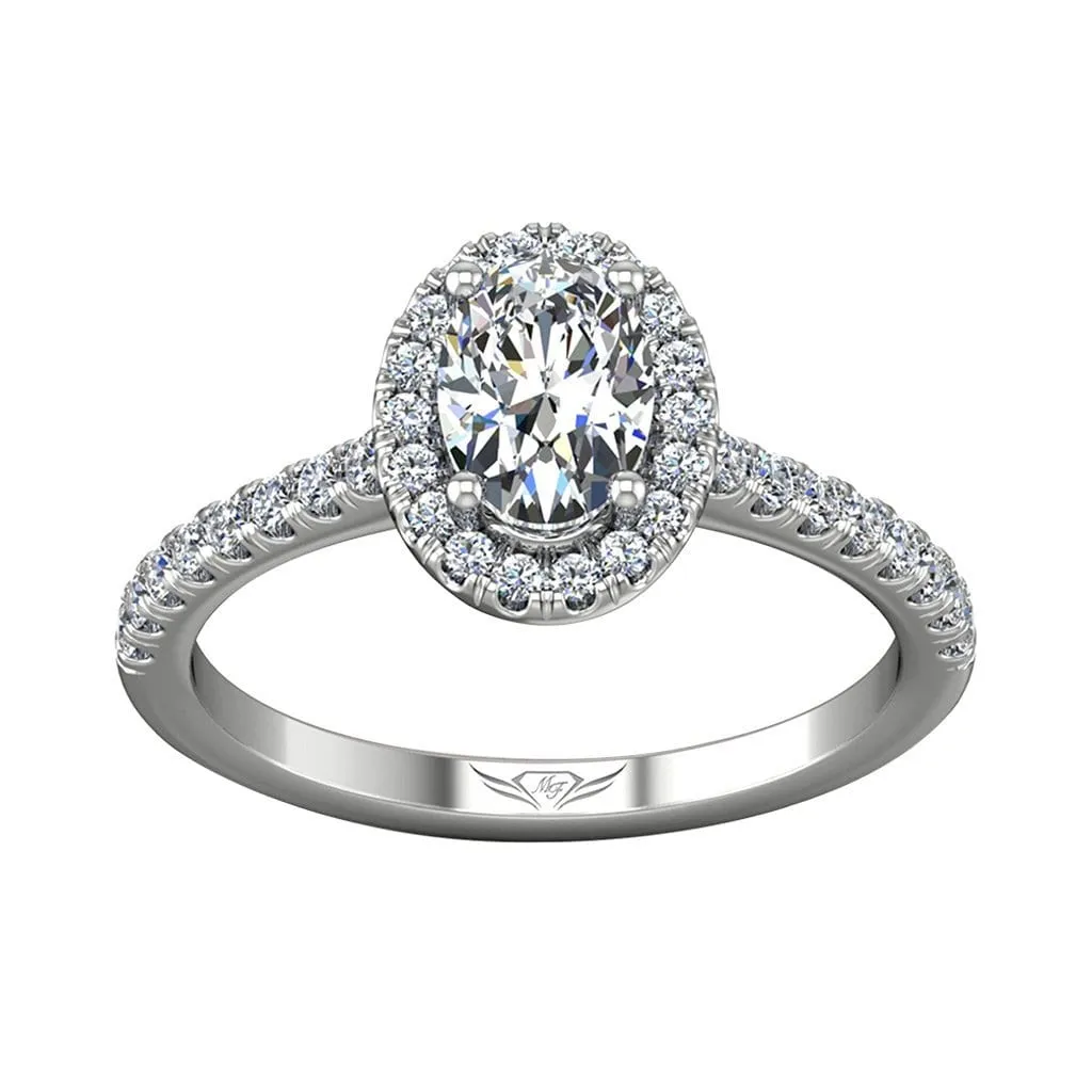 Micropave Halo Engagement Ring