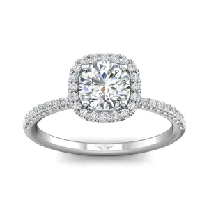 Micropave Halo Engagement Ring