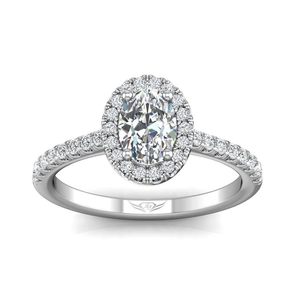 Micropave Halo Engagement Ring