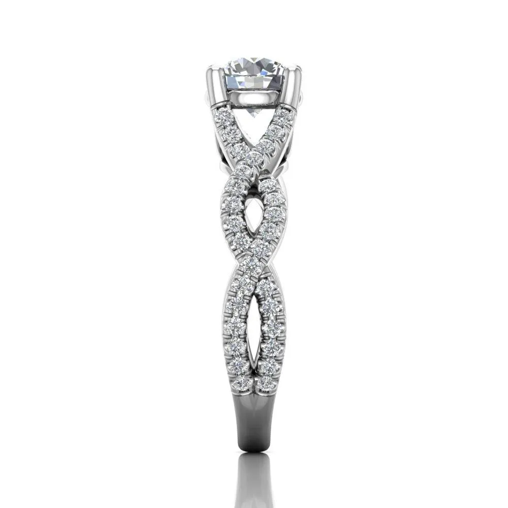 Micropave Halo Engagement Ring