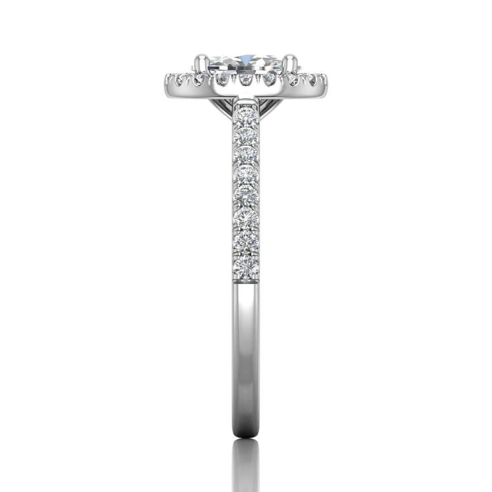 Micropave Halo Engagement Ring