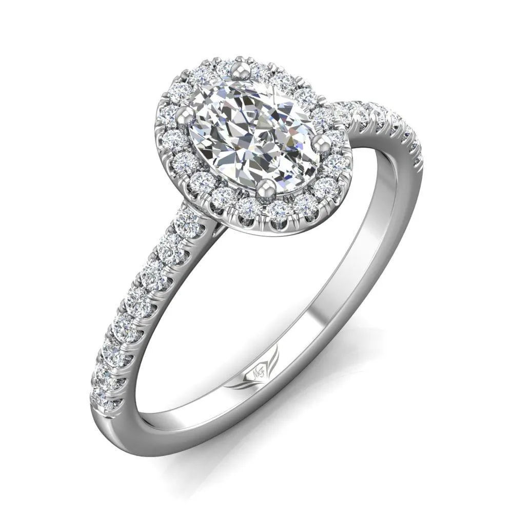 Micropave Halo Engagement Ring