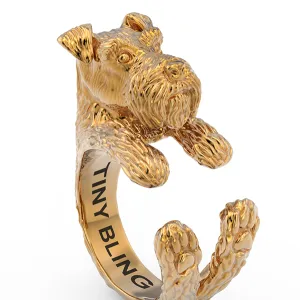 Miniature Schnauzer Breed Jewelry Cuddle Wrap Ring