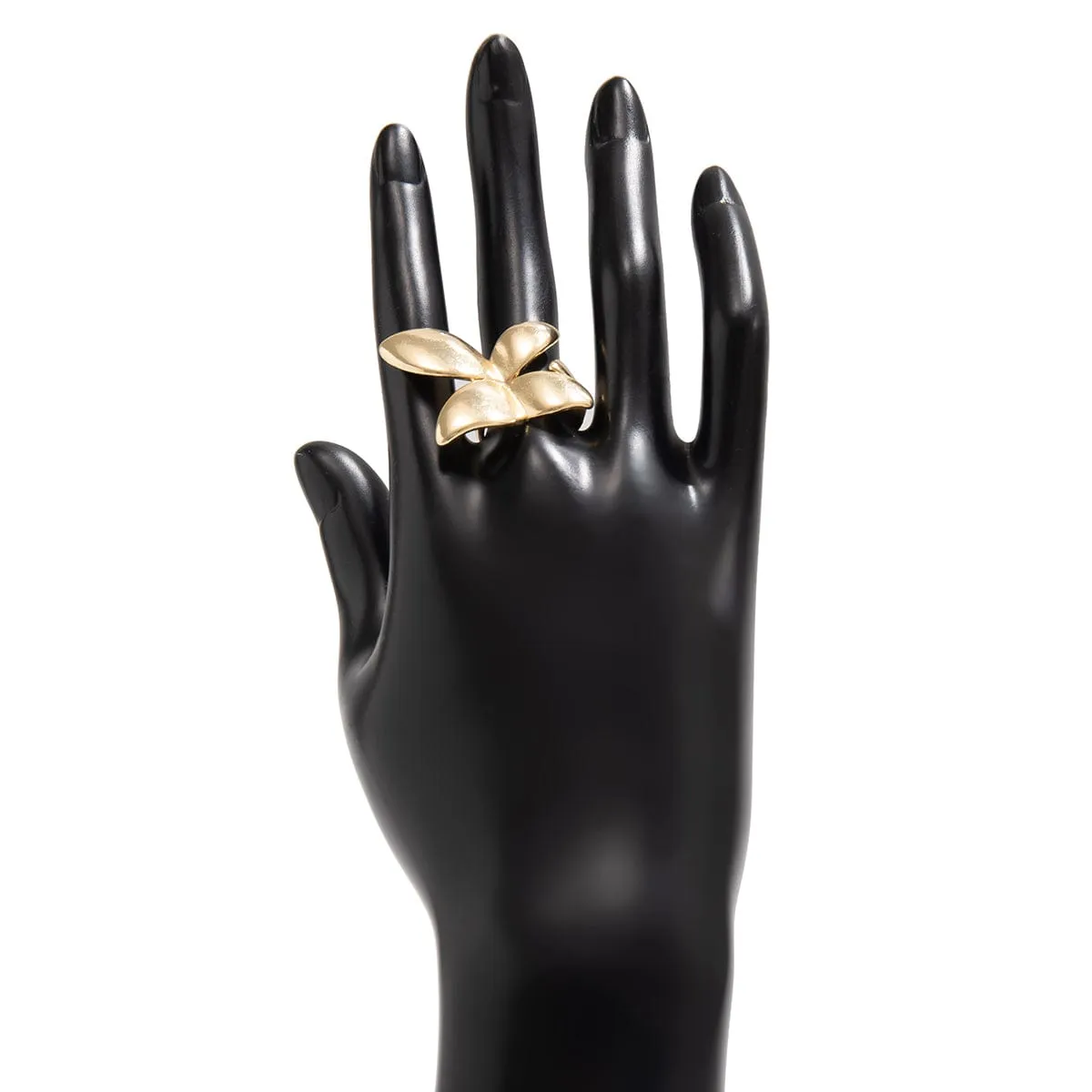 Minimalist Chunky Metal Butterfly Ring