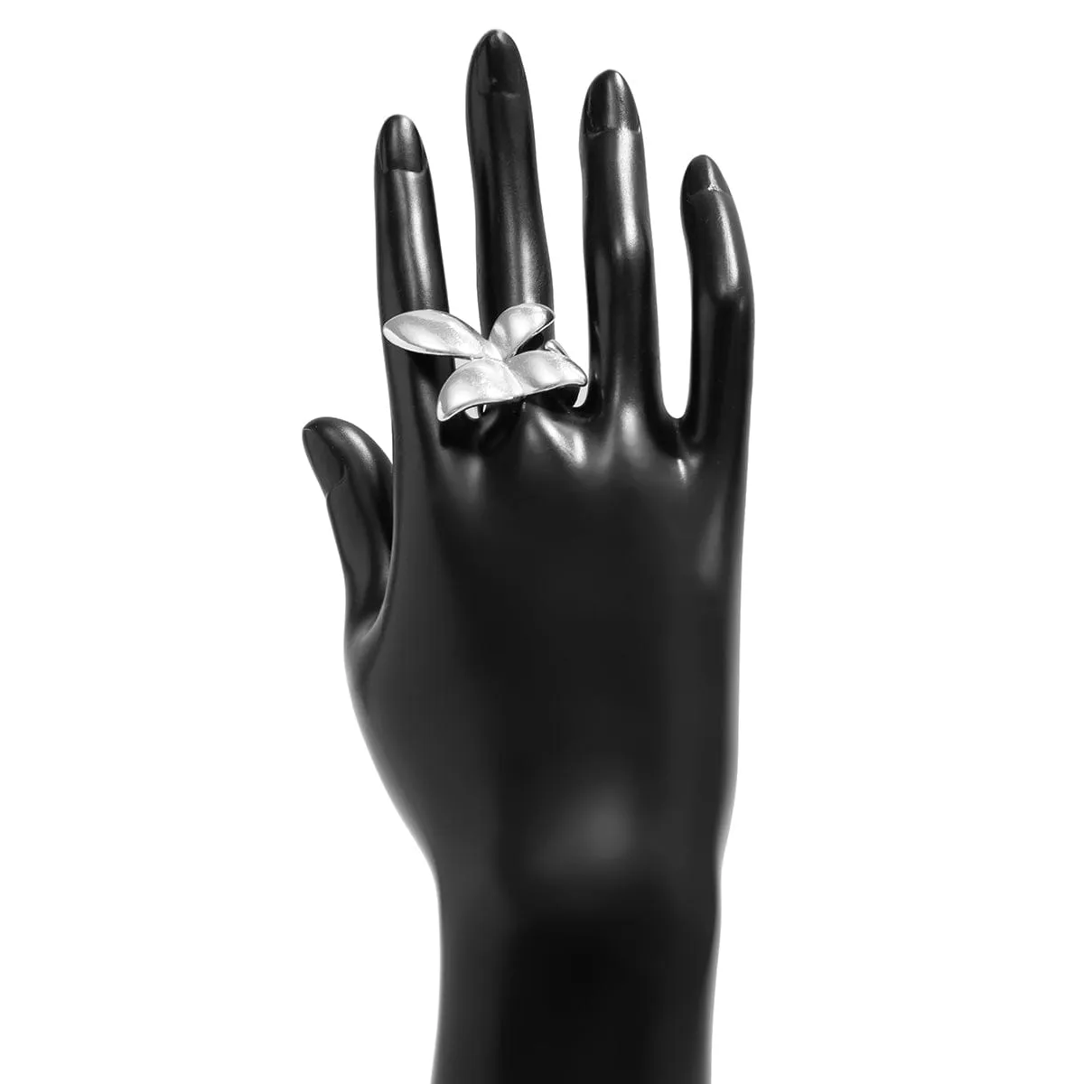 Minimalist Chunky Metal Butterfly Ring
