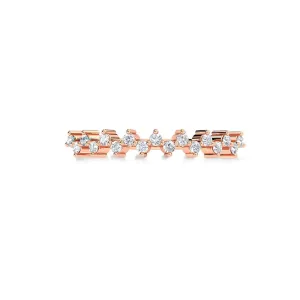 Minimalist  Diamond wedding Band