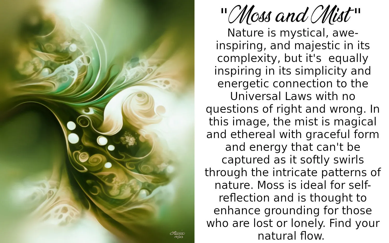 Modern Abstract Art Shower Curtain, Earth Tones Bathroom Decor - "Moss and Mist"