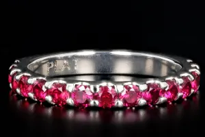 Modern Platinum .50 CT Synthetic Ruby Band