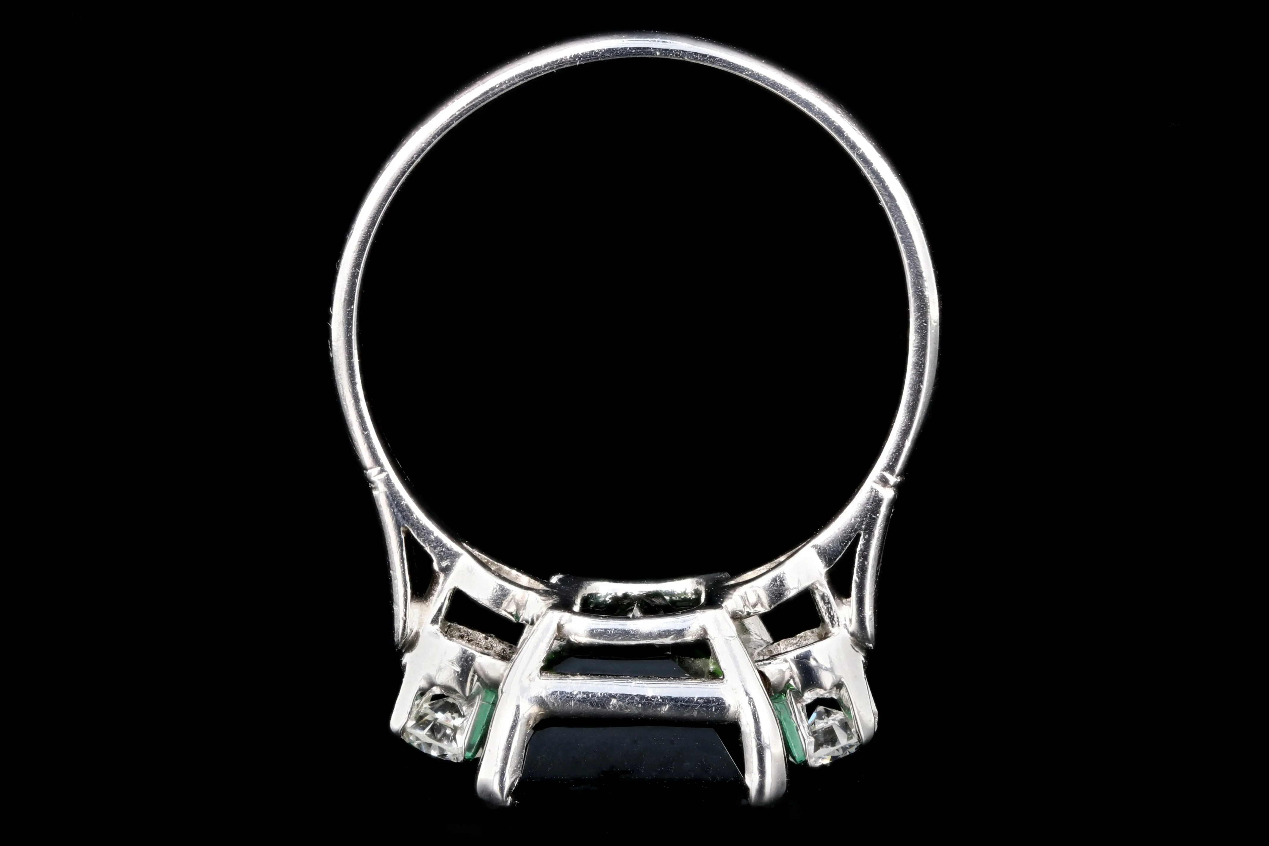 Modern Platinum  6.35 Carat Green Tourmaline and Diamond Ring