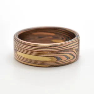 Mokume Vortex Band in Oxidized Fire