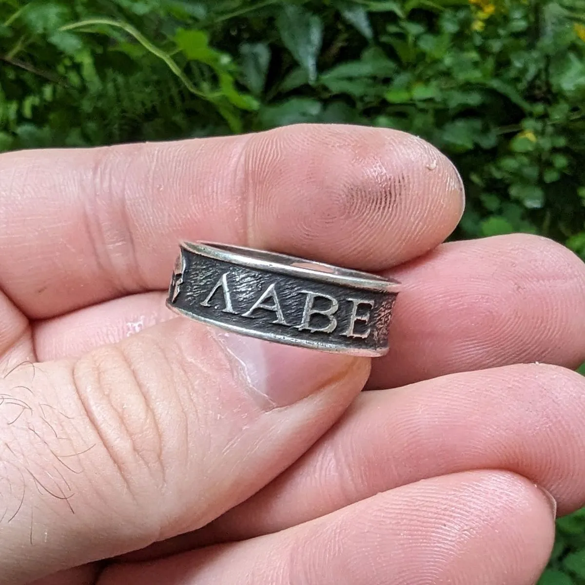 Molon Labe bronze ring