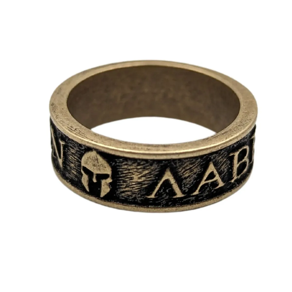 Molon Labe bronze ring