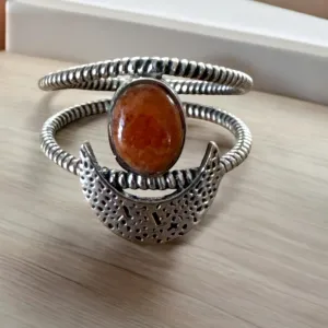 MOON Sponge Coral Solid 925 Sterling Silver Ring 8
