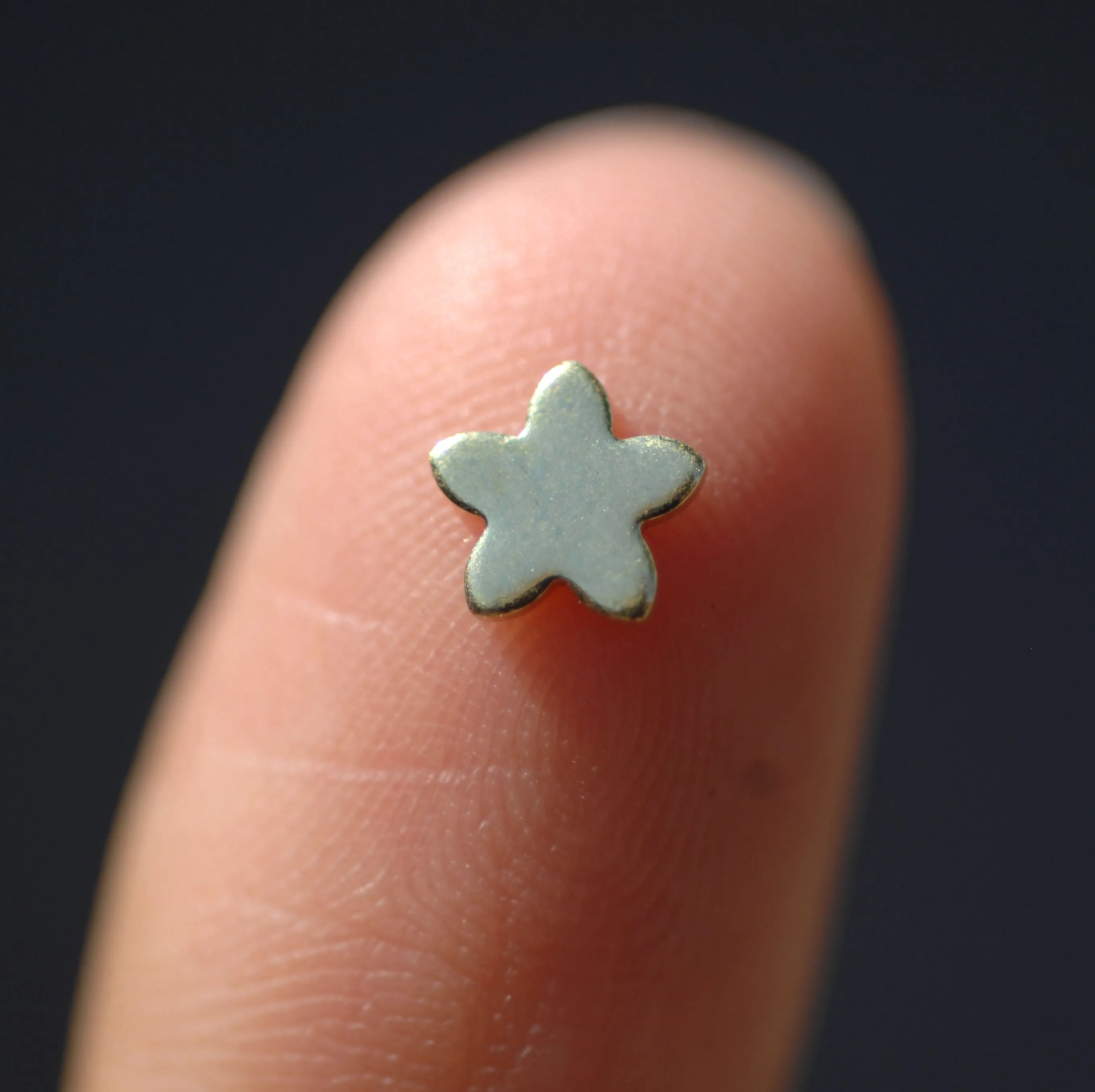 Most Tiny Metal Flower 5 Petal Mini Blanks