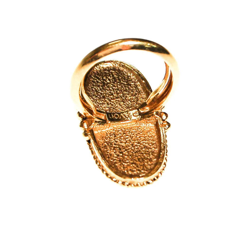 Natural Earth Tone Agate Statement Ring