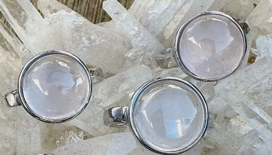 Natural Stone and Crystal Rings