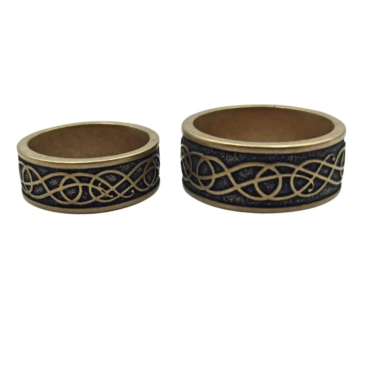 Norse Urnes ornament rings from bronze