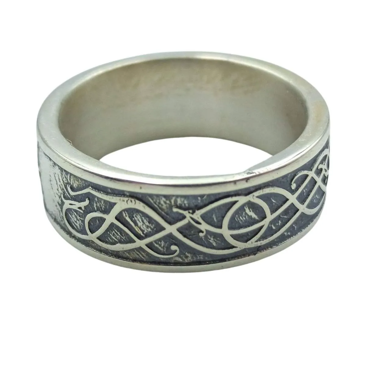 Norse Urnes ornament silver rings