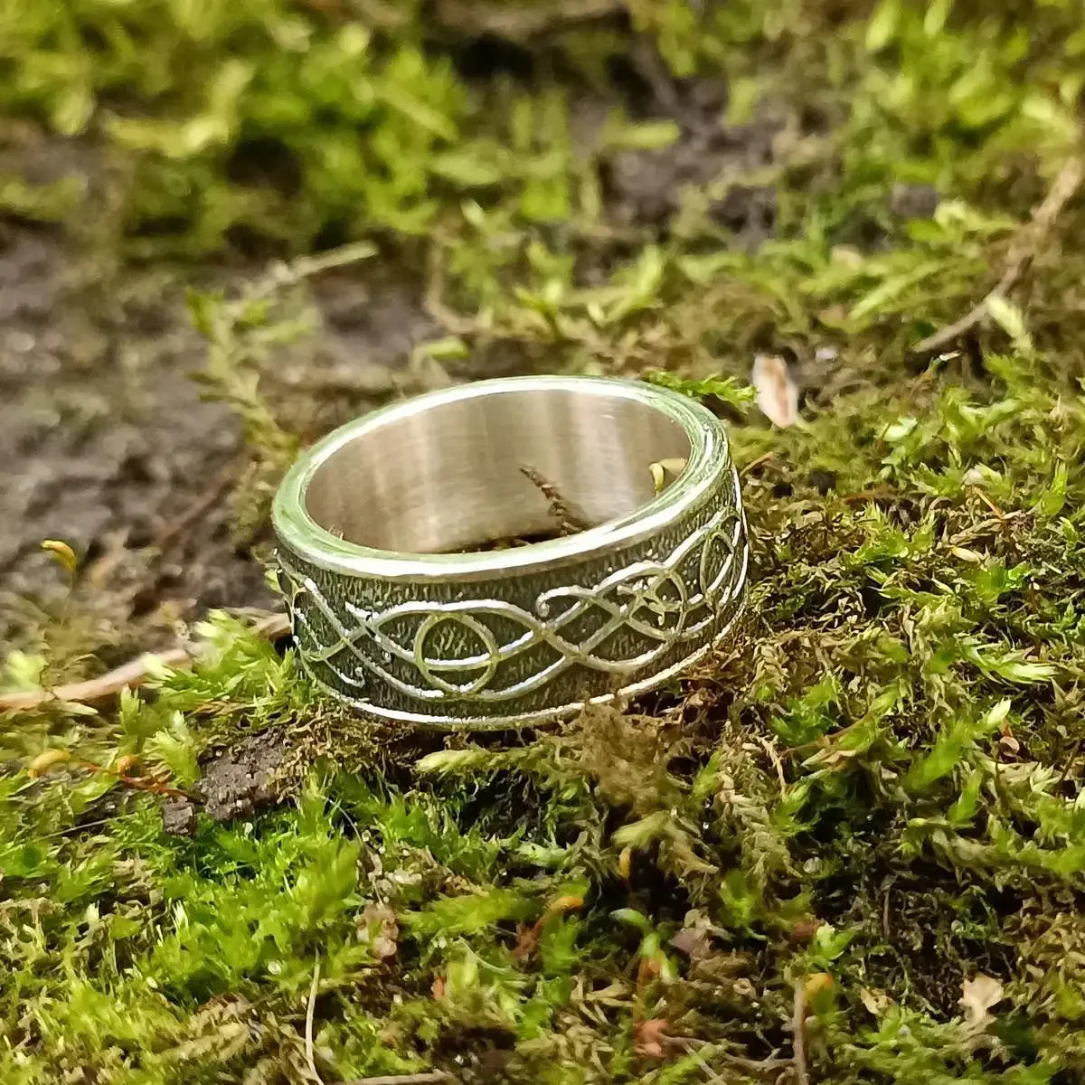 Norse Urnes ornament silver rings