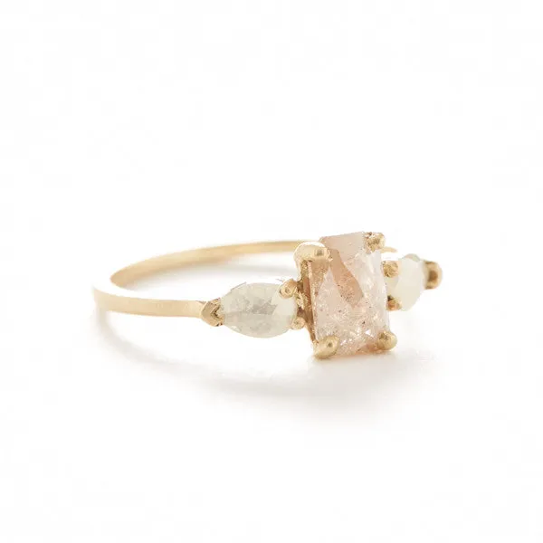 Om Oval Opaque Diamond Ring