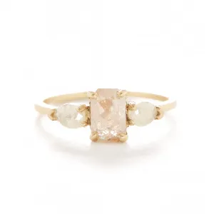 Om Oval Opaque Diamond Ring