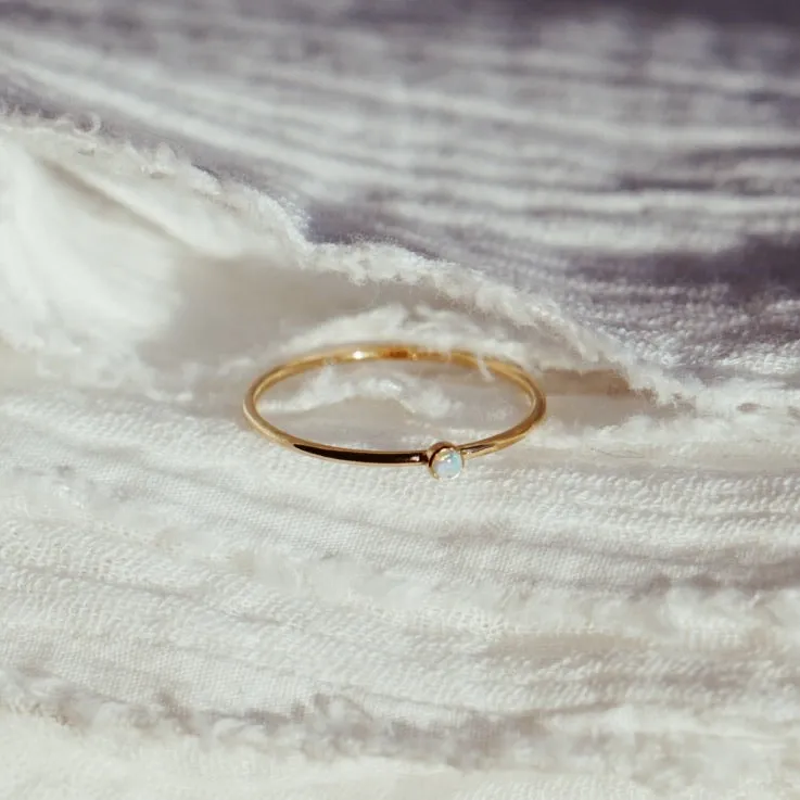 Opal Bezel Ring