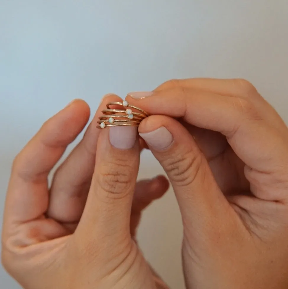 Opal Bezel Ring
