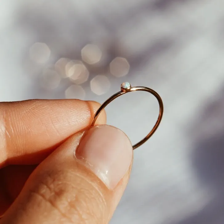 Opal Bezel Ring