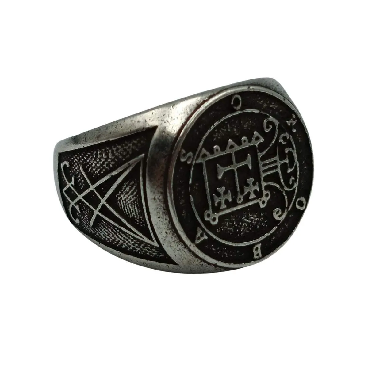 Orobas demon sigil ring from bronze