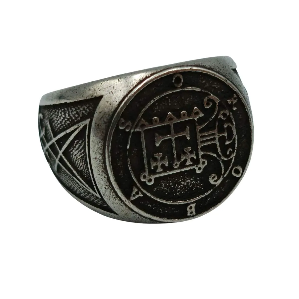 Orobas demon sigil ring from bronze