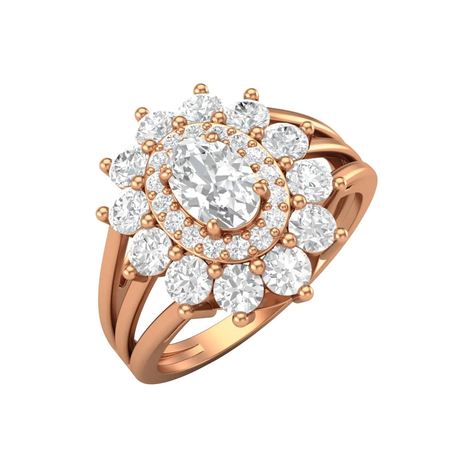 Oval 6X4MM Moissanite Diamond 925 Sterling Silver Solitaire Ring